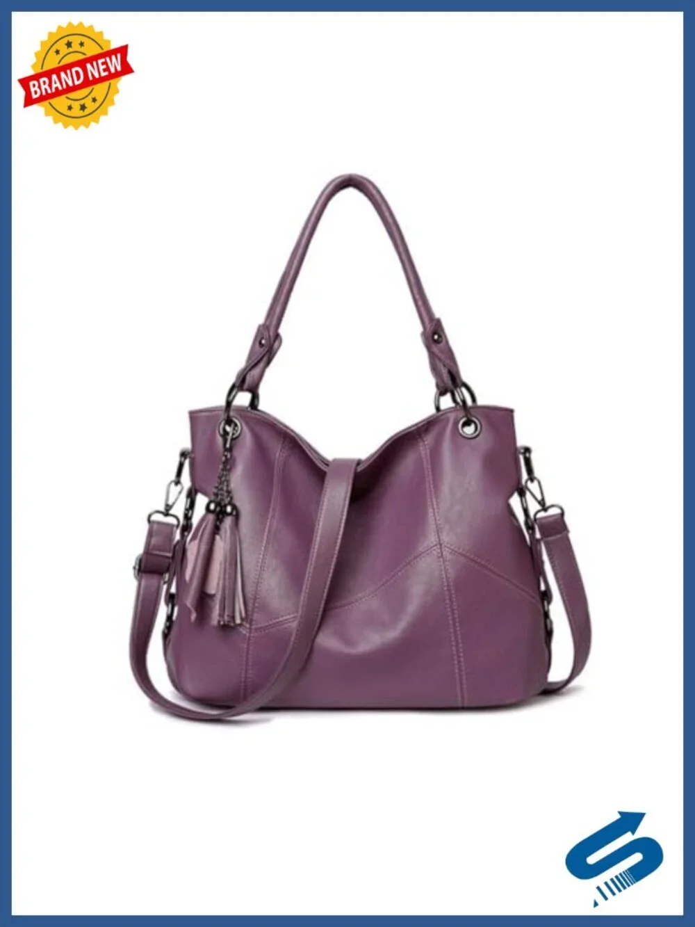 Large Hobo Tote Handbag Soft PU Leather Crossbody Shoulder Bag with Pockets
